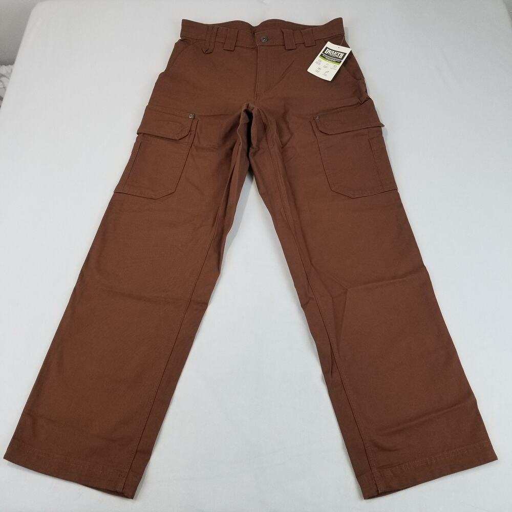 Duluth Trading Flex Fire Hose Cargo Pants Mens 32x32 Brown NWT Relaxed Fit Work